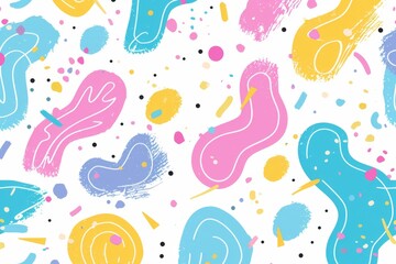 Naklejka premium Creative Watercolor Abstract Graphic Art Texture Shape Print Modern Vintage Fashion Backdrop Fabric Beautiful Vector Geometric Minimal Blue Concept Trendy Nature Simple Artistic Paint Summer