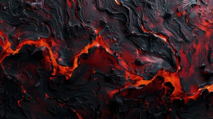 Abstract digital art or fire abstract background fire with black paint 