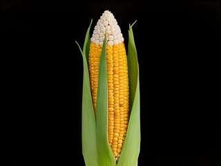 corn with black background