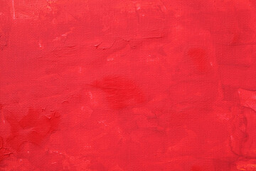 Red abstract texture on canvas, background