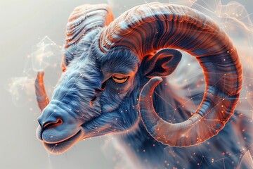 Illustration of Aries horoscope sign