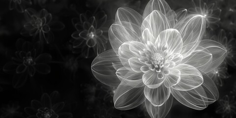 Monochrome Flower Close-Up