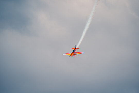 Dynamic Stunt Plane Performance at Air Show