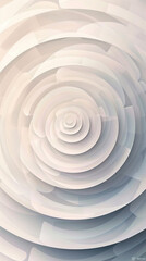 Abstract wallpaper with circular gradient patterns from white to pale grey modern design