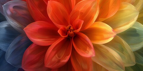 Vibrant Close-Up of a Colorful Flower With Blurry Background