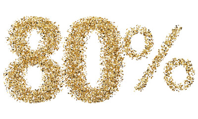 80 percent discount golden glitter