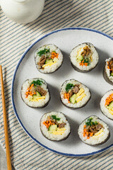 Homemade Korean Kimbap Rolls