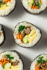 Homemade Korean Kimbap Rolls