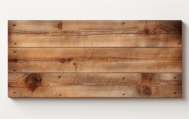 Wooden Board on a Transparent Canvas