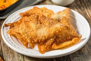 Homemade Deep Fried Chinese Wonton Chips