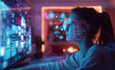 Conceptual image illustrating the integration of artificial intelligence in everyday life.