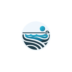 Swimming pool service swimming pool logo aqua logo design vector pool logo design