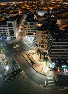 timelapse of traffic at night