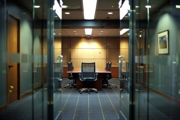 Executive conference room with modern decor