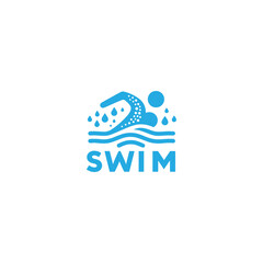 swim logo design, swimming logo , vector illustration icon, Summer logo design, swimming man logo icon vector illustration 
