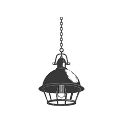 Silhouette Vintage hanging lamp industrial style black color only
