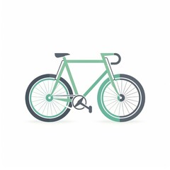 green bicycle shop logo design on white background