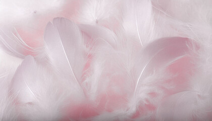 Abstract, elegant fluffy feathers. Three-dimensional background in shades of dirty pink.