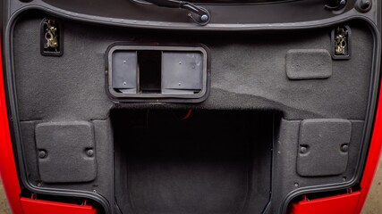 Front trunk of a car