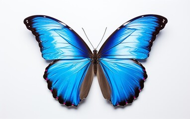 Blue Morpho Butterfly in Transparency