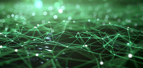 Obraz premium Forest green cables integrate seamlessly into a logistics tech theme.