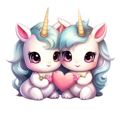 Cute Baby Unicorn Sublimation Clipart