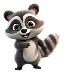 Fototapeta premium PNG Raccoon cartoon mammal animal.