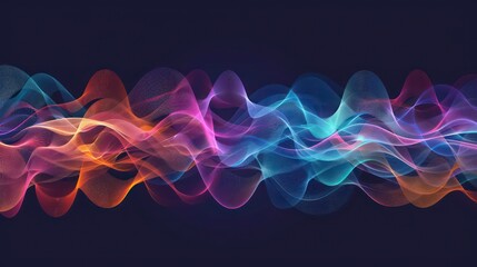 graphic sound waves, colors dark background