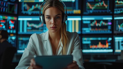 Tech-Savvy Trader Monitoring Stock Market Auctions in Real Time