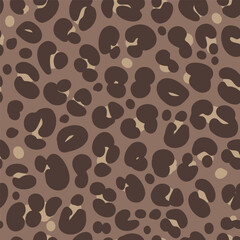 Leopard seamless pattern. Vector african background. Wild animal wallpaper.