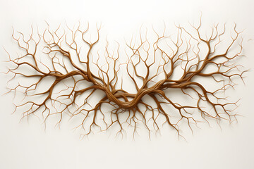 Obraz premium Graphic design of a network of fine treeroots Generative AI,