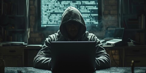 Anonymous Hacker: Dark and Moody Cybersecurity Concept