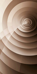 Modern abstract wallpaper with circular gradient from sepia to taupe stylish design