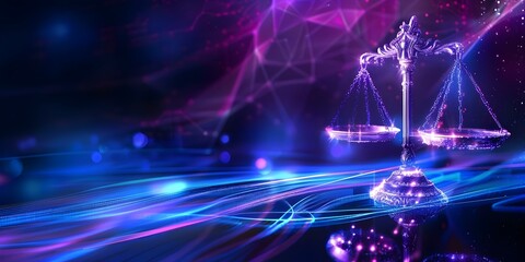 Balancing Law and Ethics in the Modern Tech Era for Digital Justice. Concept Ethics in Technology, Legal Compliance, Digital Justice, Modern Tech Issues, Balancing Law