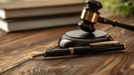 Judge's Pen and Gavel: Symbols of Legal Authority and Expression  ,The first duty of society is justice,  better for justice related articles