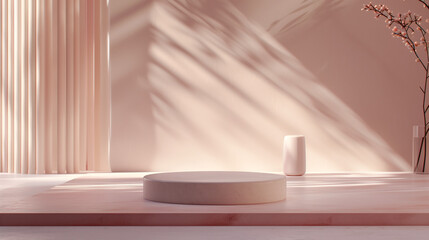 A display podium that exudes elegance and simplicity. Generative AI.