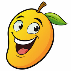 mango fruit groovy carton character vector art illustration (9)