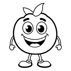 watermelon fruit groovy cartoon character solid white background (36)