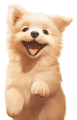 PNG A happy puppy animal mammal cute.