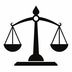 weight balance scale silhouette on a solid white background (3)