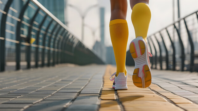 
Yellow Momentum: Enhancing Runners' Performance with Compression Socks