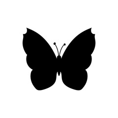 Flying butterflies silhouette