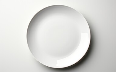 Empty Plate on Transparent Background