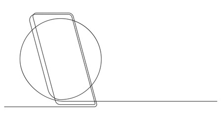 smartphone minimalism graphic one line art continuous