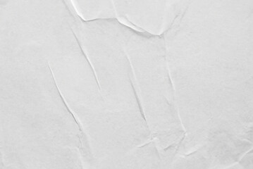 White Crumpled Paper Poster Texture Background