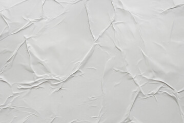 Crumpled White Paper Poster Texture Background
