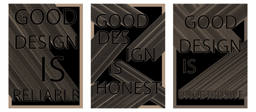 Posters with proverbs about design 