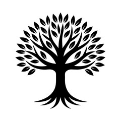 Tree logo icon vector silhouette 