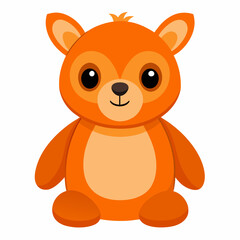 A orange softy toy on white background   