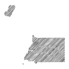 Equatorial Guinea thread map line vector illustration